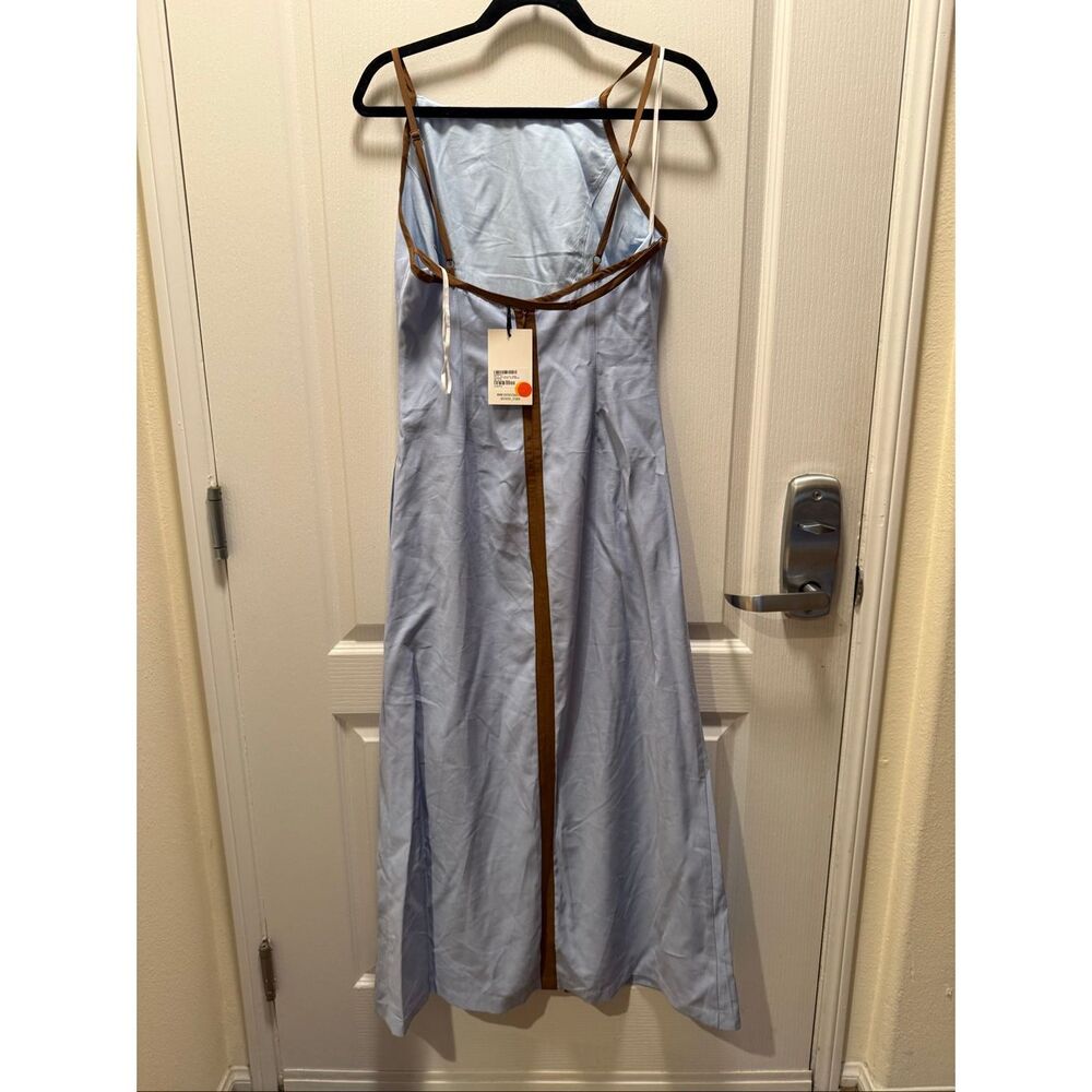 SOVERE Refine MIDI Dress Color:Blue & Brown size S Beach Dress NWT218 - Picture 4 of 5